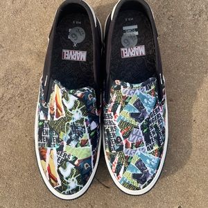 TOMS X MARVEL limited edition slip on shoes size 9.5
